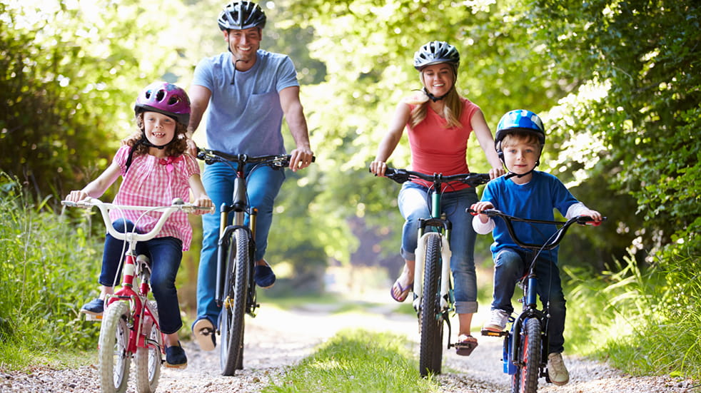 Mountain biking in Forest of Dean - family cycling